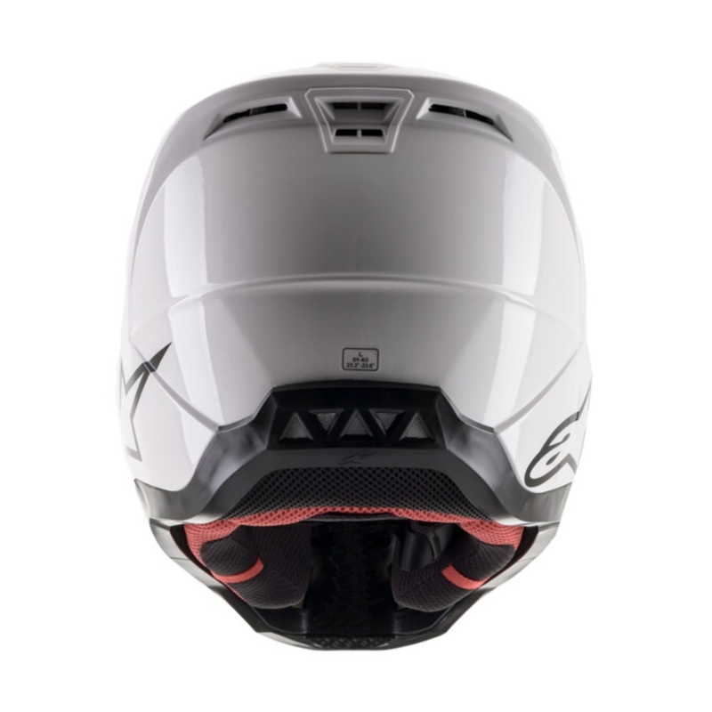Alpinestars S-M5 Solid weiß glänzender Motocross-Helm