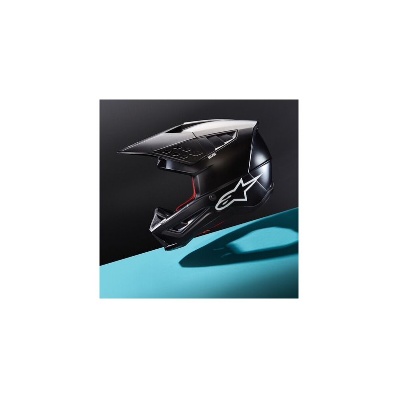 Motocross-Helm Alpinestars S-M5 Solid schwarz matt