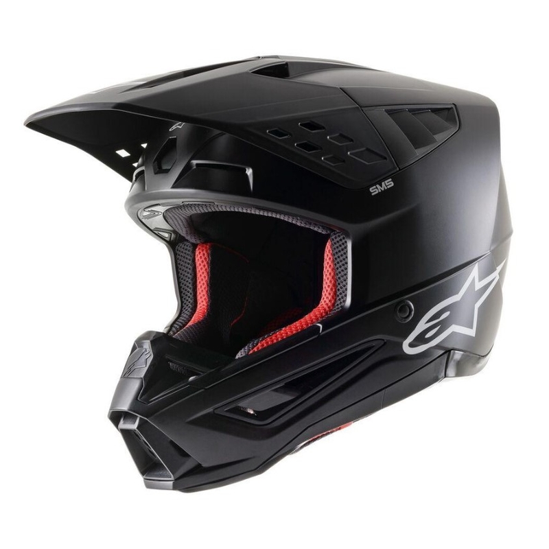 Motocross-Helm Alpinestars S-M5 Solid schwarz matt