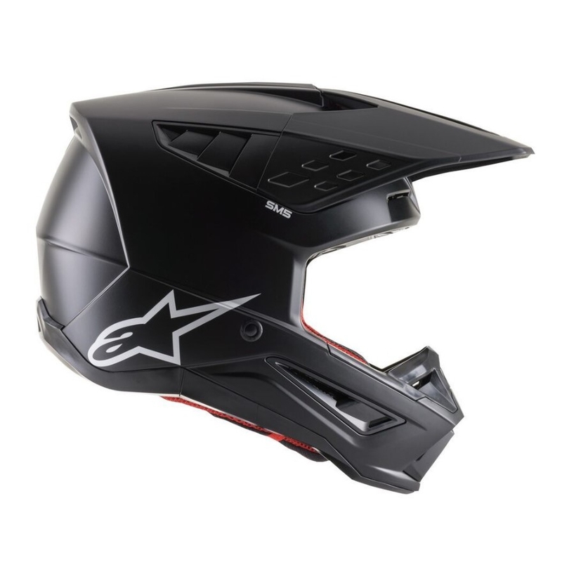 Motocross-Helm Alpinestars S-M5 Solid schwarz matt