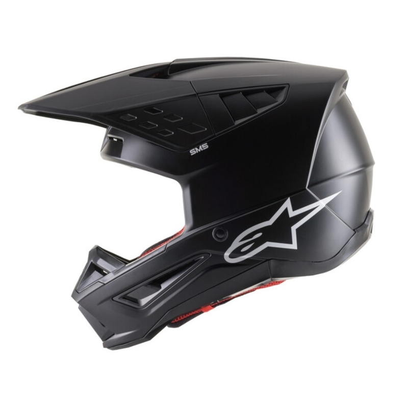 Motocross-Helm Alpinestars S-M5 Solid schwarz matt