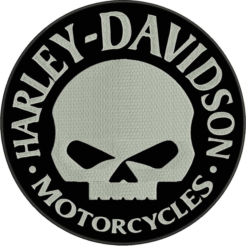 HD Motorcycles Patch schwarz und weiß