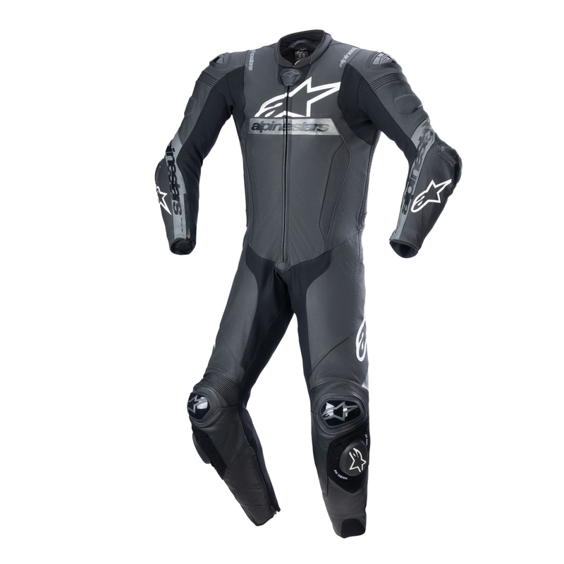 Alpinestars Missile 2 Ward Leder-Motorradanzug schwarz-grau
