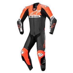 Alpinestars Missile 2 Ward Ledermotorradanzug Schwarz-Fluo-Rot-Weiß