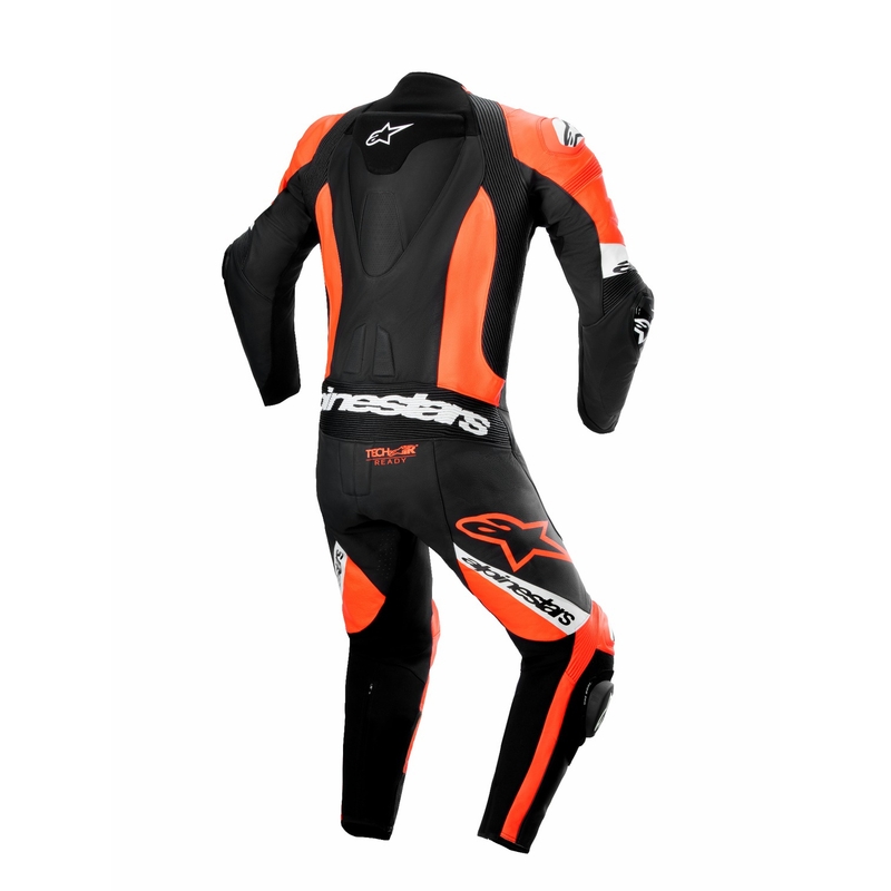 Alpinestars Missile 2 Ward Ledermotorradanzug Schwarz-Fluo-Rot-Weiß