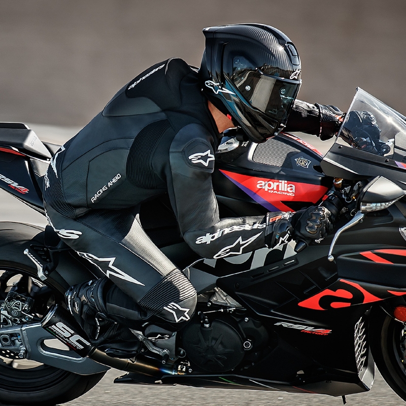 Alpinestars GP Force Lurv schwarzer Motorrad-Lederkombi