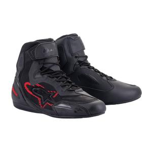 Alpinestars Faster-3 Rideknit Motorradstiefel schwarz-dunkelgrau-rot