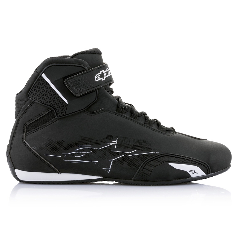Alpinestars Sektor Motorradstiefel schwarz und weiß