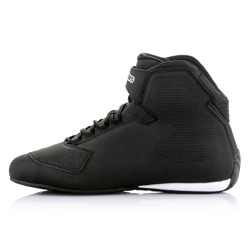Motorradstiefel Alpinestars Sektor schwarz-weiß-fluorot