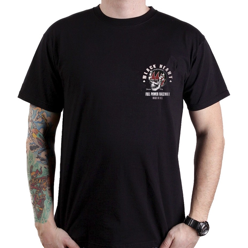 Herren-T-Shirt Schwarzes Herz Full Power Ausverkauf