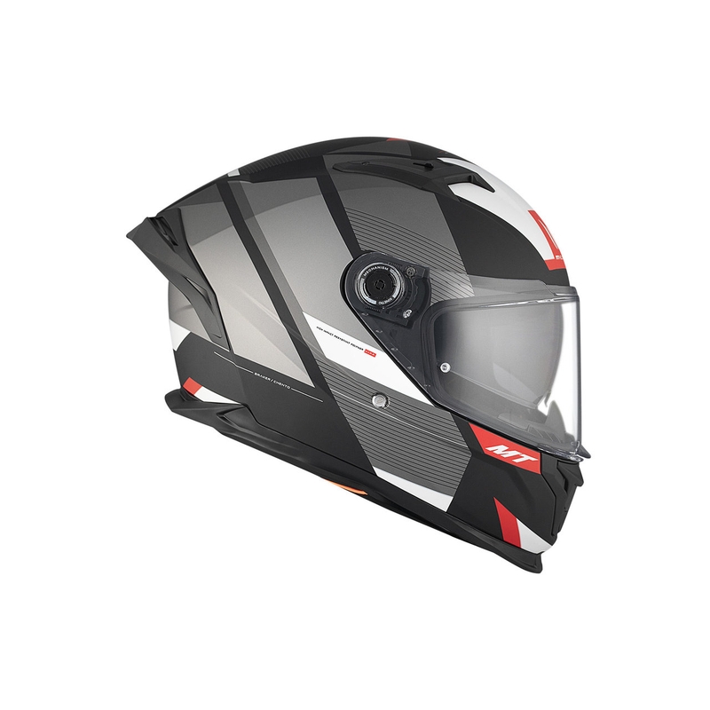 Integrierter Motorradhelm MT BRAKER SV Chento BO mattschwarz-grau-weiß