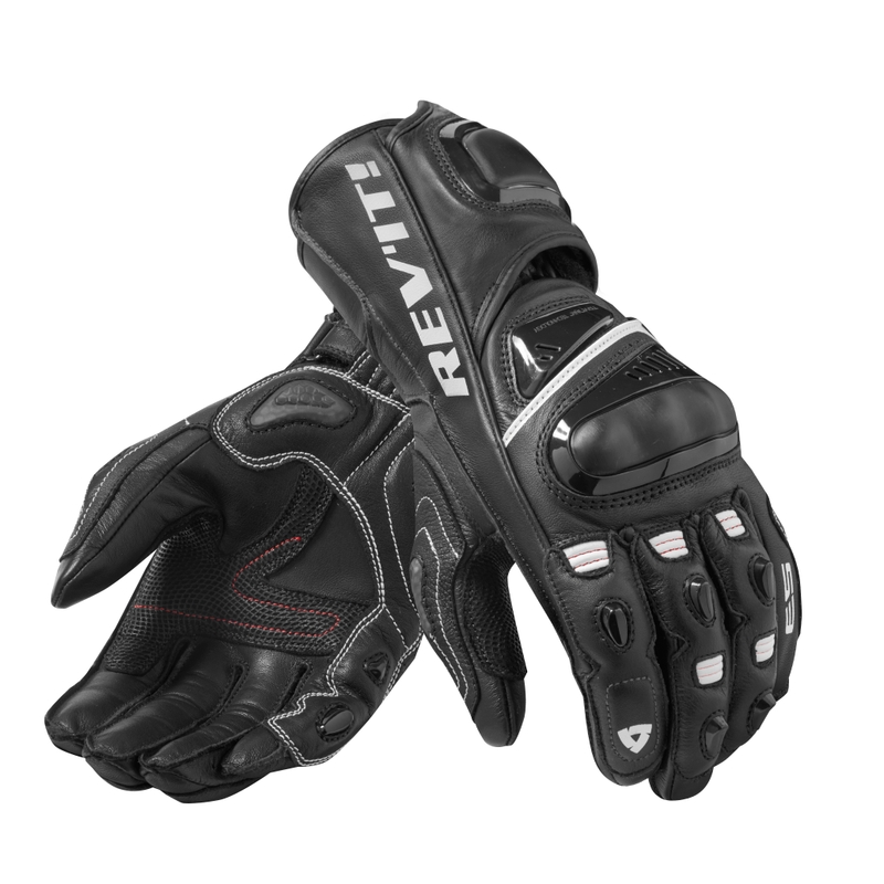 Revit Jerez 3 schwarz-weiße Motorradhandschuhe Ausverkauf