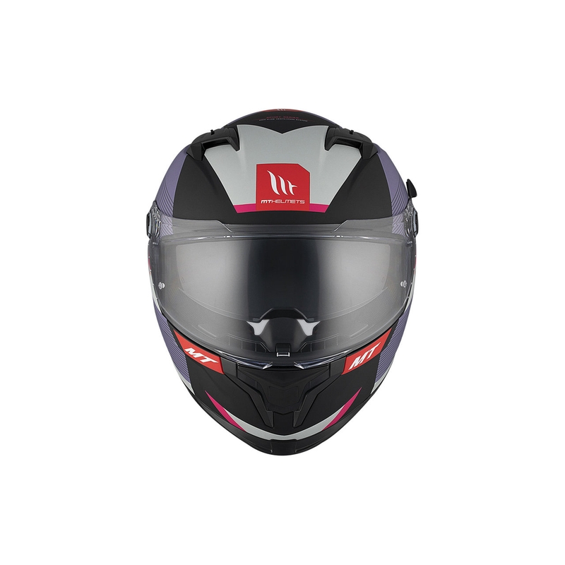 Integrierter Motorradhelm MT BRAKER SV Chento B9 mattschwarz-lila-rosa