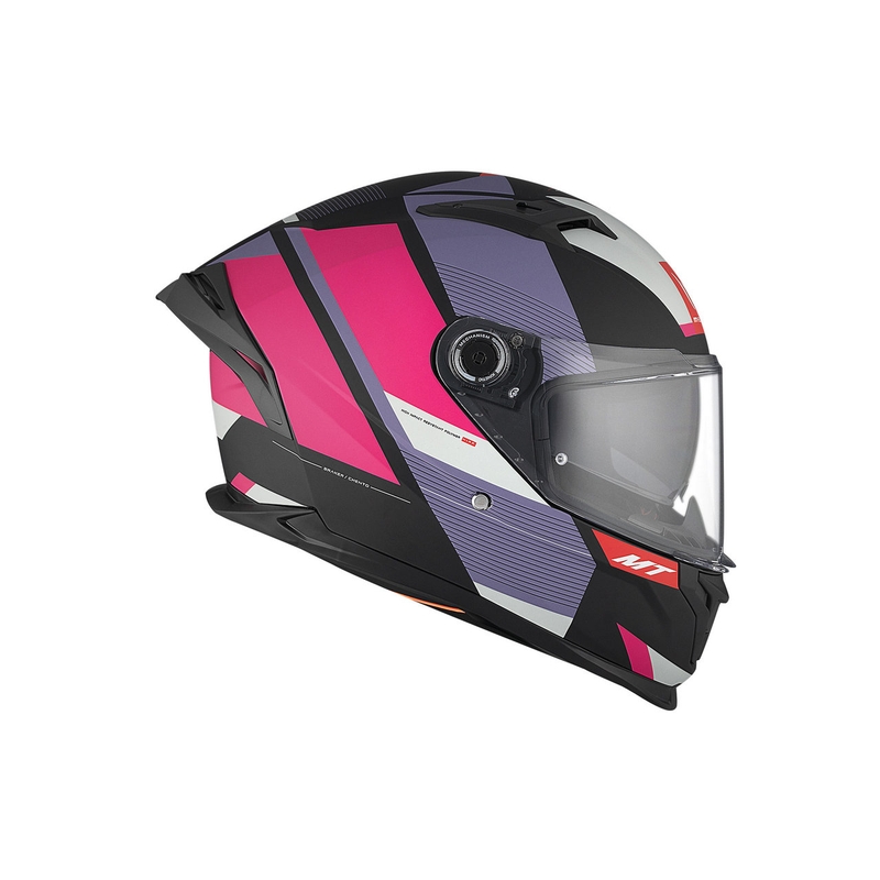 Integrierter Motorradhelm MT BRAKER SV Chento B9 mattschwarz-lila-rosa