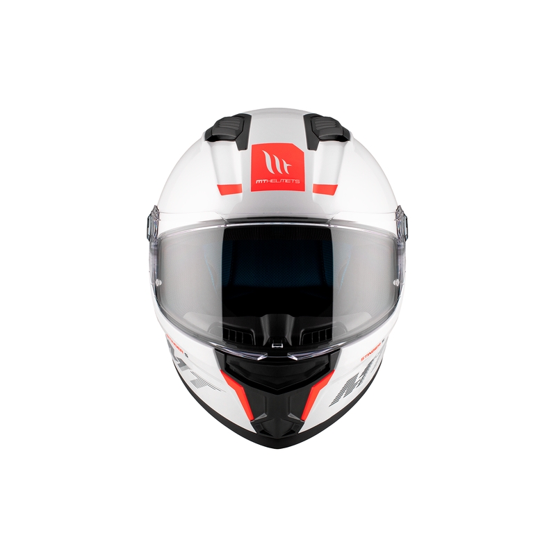 Integrierter Motorradhelm MT Stinger 2 Solid glänzend weiß