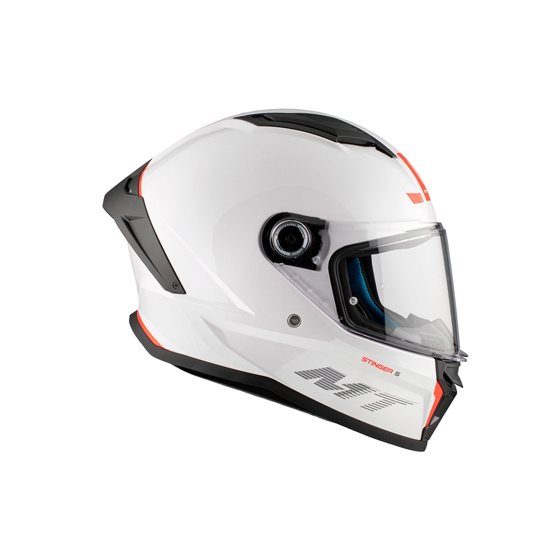 Integrierter Motorradhelm MT Stinger 2 Solid glänzend weiß