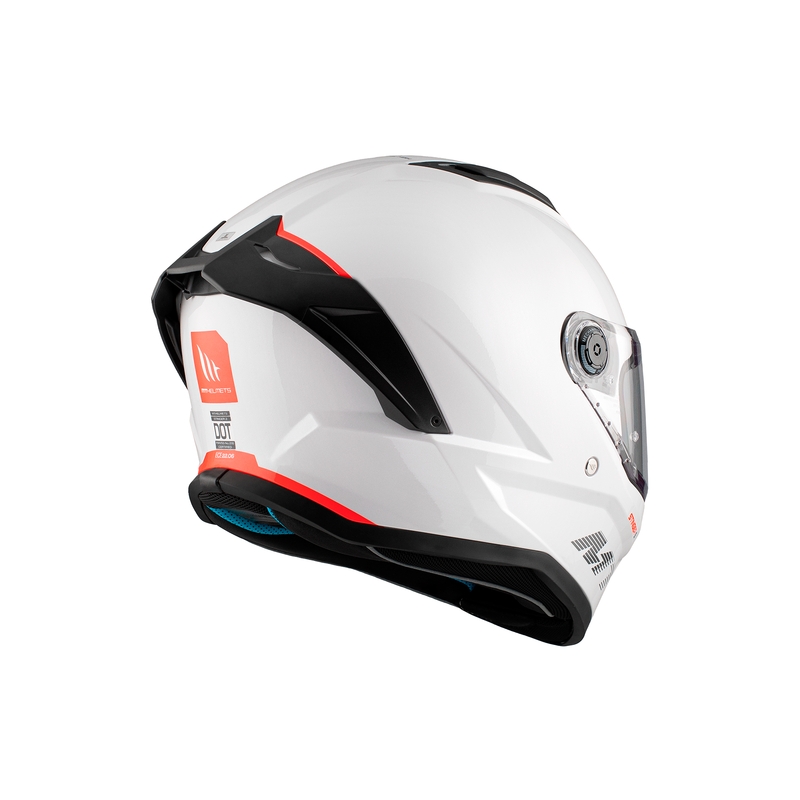 Integrierter Motorradhelm MT Stinger 2 Solid glänzend weiß