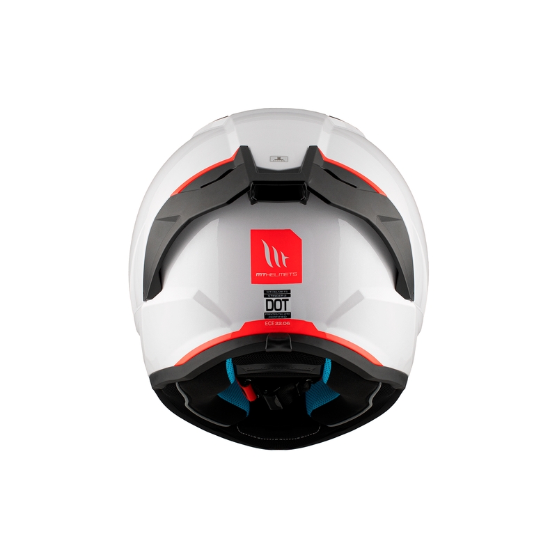 Integrierter Motorradhelm MT Stinger 2 Solid glänzend weiß