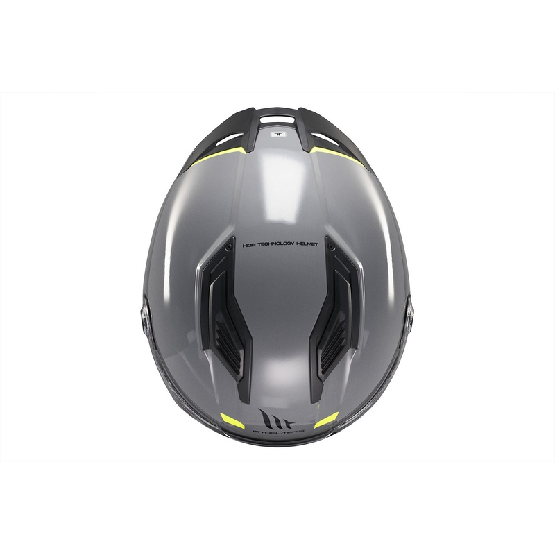Integrierter Motorradhelm MT Stinger 2 Solid glänzend grau