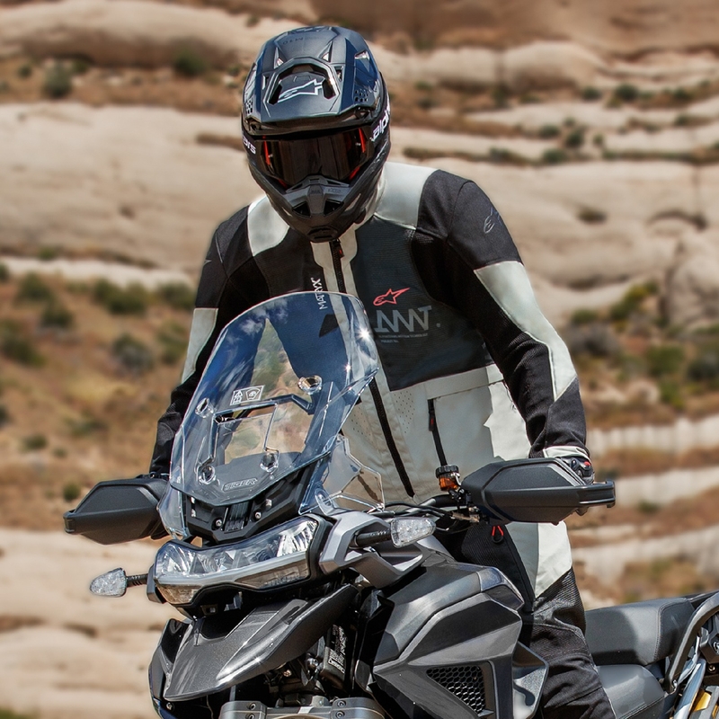 Alpinestars Amt 7 Air Motorradjacke hellgrau-schwarz