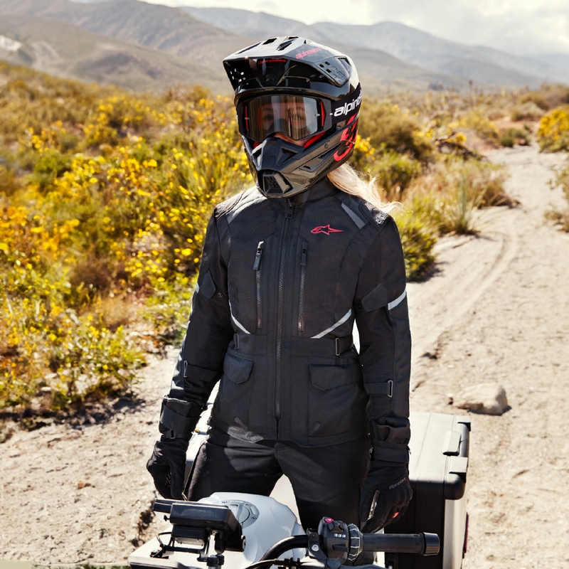Alpinestars Stella Andes Air Drystar Damen Motorradjacke Schwarz