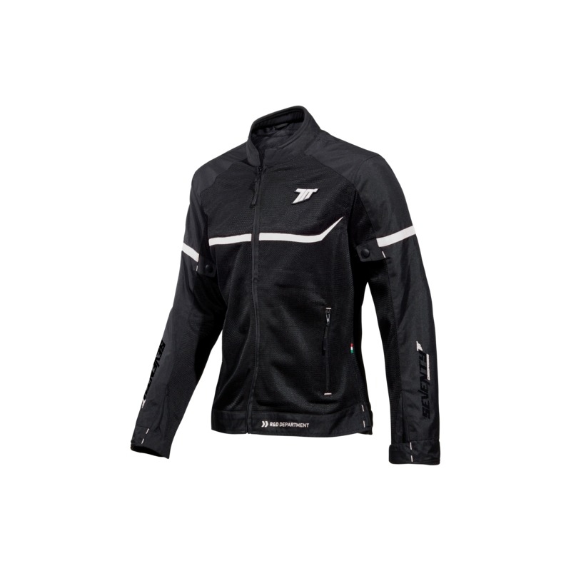 Damen-Motorradjacke SEVENTY DEGREES SD-JR30.2 Mojave schwarz-weiß