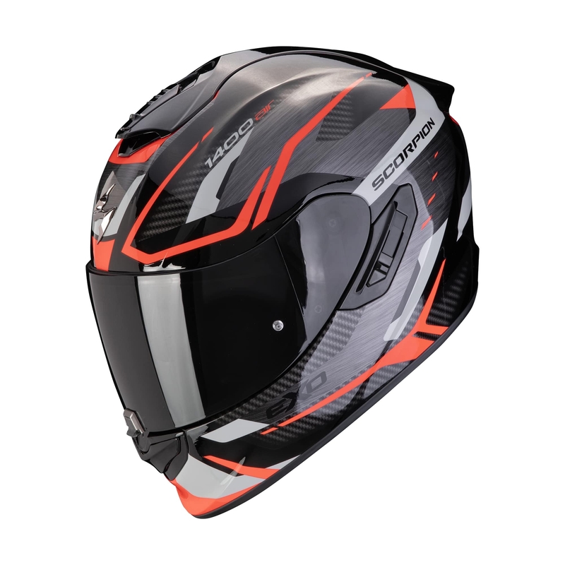 Integrierter Motorradhelm Scorpion EXO-1400 EVO II AIR ACCORD grau-rot - II. Qualität