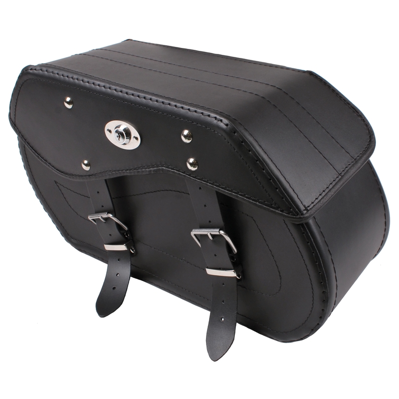 Motorradtaschen aus Leder Chopper RSA-12A mit Schloss