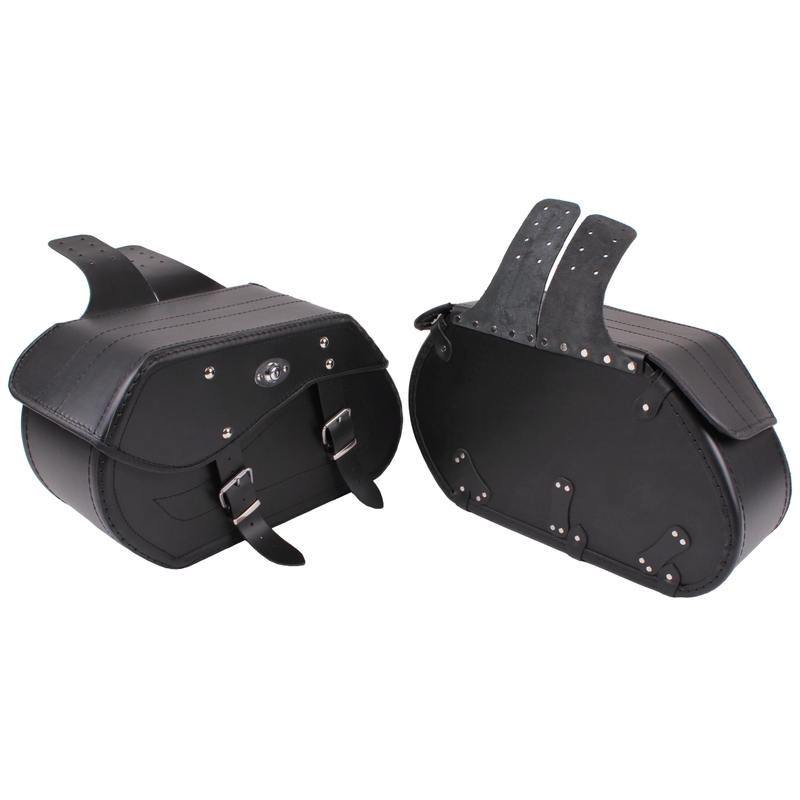 Motorradtaschen aus Leder Chopper RSA-12A mit Schloss