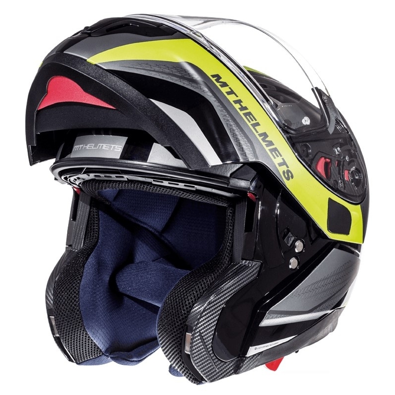 MT Atom Tarmac Motorradhelm schwarz matt-fluo gelb Ausverkauf