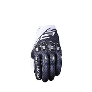 Motorradhandschuhe Five Stunt Evo2 Faser schwarz-weiß