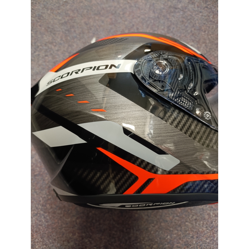 Integrierter Motorradhelm Scorpion EXO-1400 EVO II AIR ACCORD grau-rot - II. Qualität