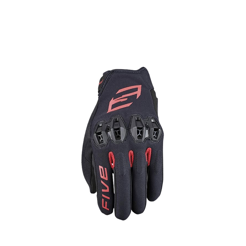 Five Tricks Motorradhandschuhe schwarz-rot