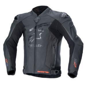 Motorrad-Lederjacke Alpinestars GP Plus R 4 Rideknit Schwarz-Schwarz