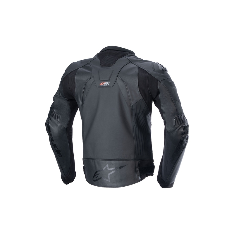 Motorrad-Lederjacke Alpinestars GP Plus R 4 Rideknit Schwarz-Schwarz