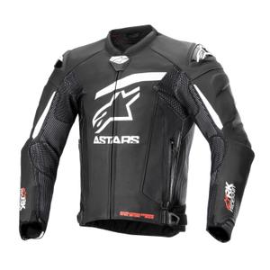 Alpinestars GP Plus R 4 Rideknit Motorrad-Lederjacke schwarz-weiß