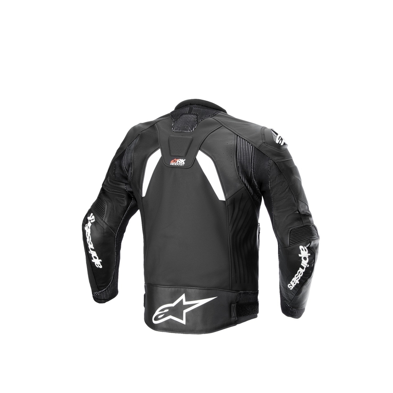 Alpinestars GP Plus R 4 Rideknit Motorrad-Lederjacke schwarz-weiß