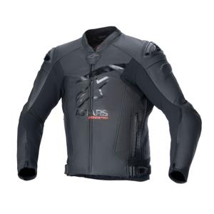 Alpinestars GP plus R 4 Airflow Motorrad-Lederjacke schwarz-schwarz