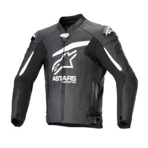 Leder-Motorradjacke Alpinestars GP plus R 4 Airflow schwarz-weiß