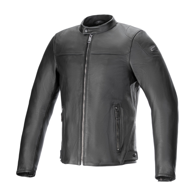 Alpinestars Blacktrack Leder-Motorradjacke schwarz-schwarz