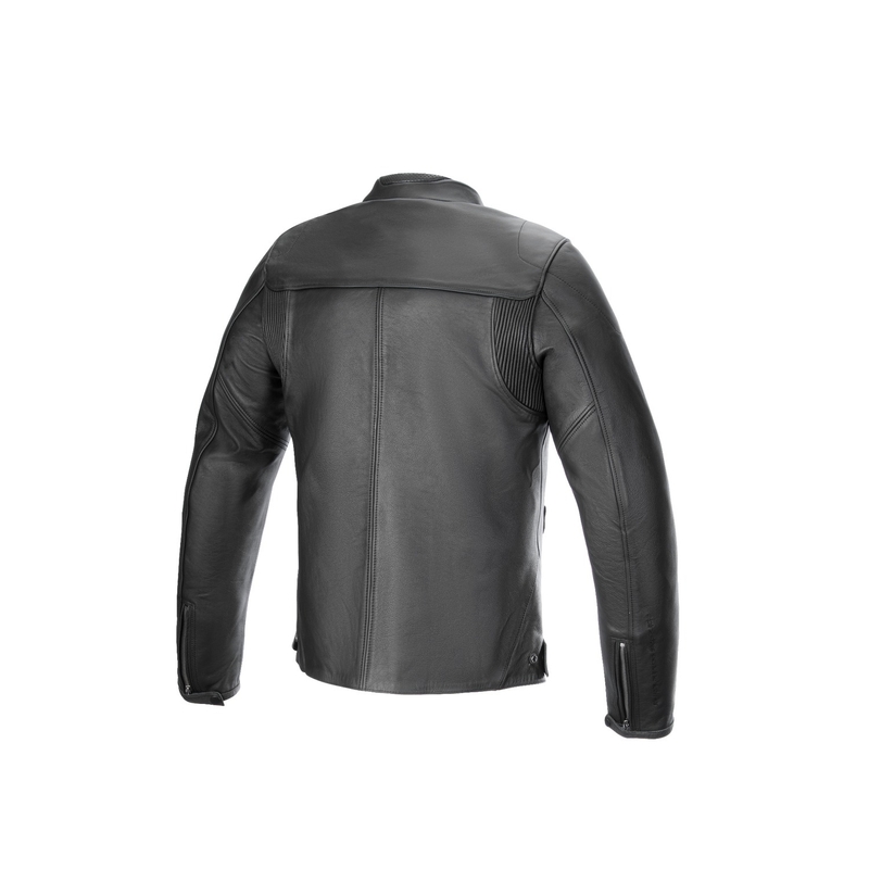 Alpinestars Blacktrack Leder-Motorradjacke schwarz-schwarz