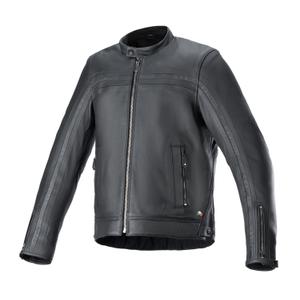 Motorrad-Lederjacke Alpinestars Dyno Schwarz-Schwarz