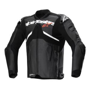Alpinestars Atem 5 Leder-Motorradjacke schwarz-weiß