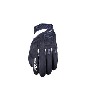 Kinder-Motorradhandschuhe FIVE RS3 EVO schwarz-weiß