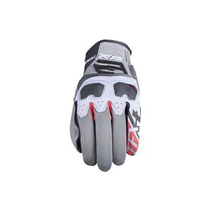 Motorradhandschuhe FIVE TFX4 grau-rot
