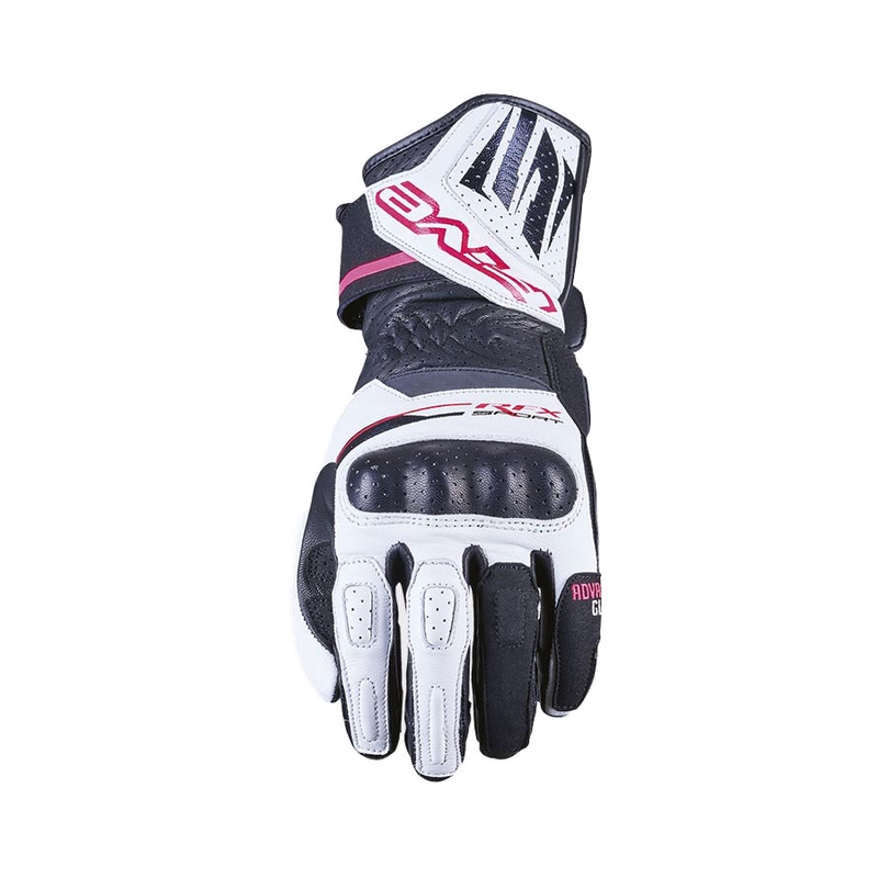 Damen-Motorradhandschuhe FIVE RFX Sport weiß-rosa