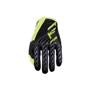 Motocross-Handschuhe FIVE MXF3 EVO schwarz-fluo gelb