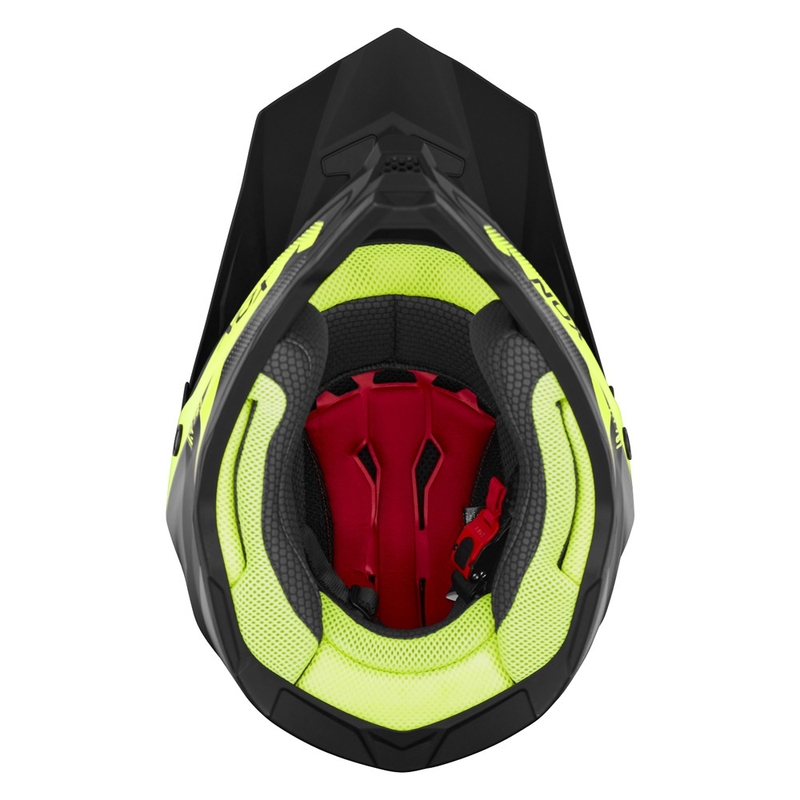 Kinder-Motocross-Helm NOX N761 MX fluo gelb-schwarz-grau