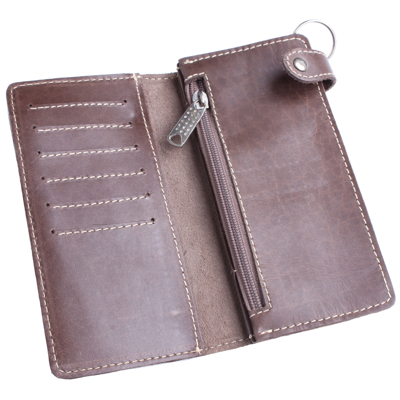 Leder Brieftasche braun Ausverkauf