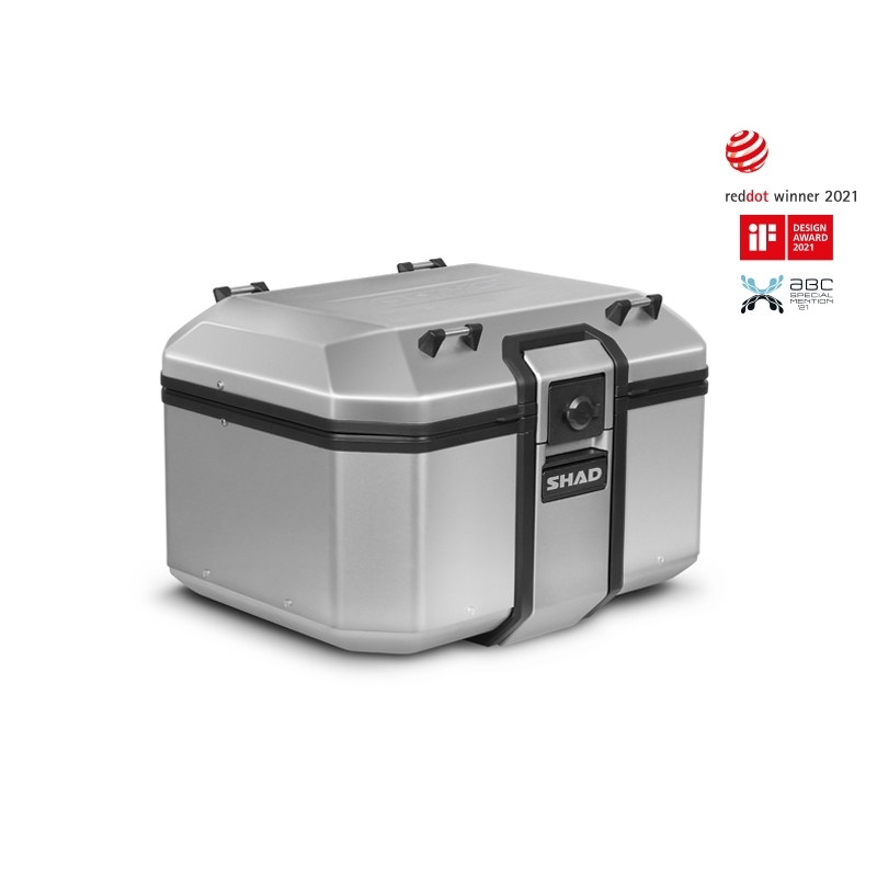 Complete set of SHAD TERRA TR40 adventure saddlebags and SHAD TERRA aluminium 48L topcase, including mounting kit SHAD Voge 650DS / 650DSX